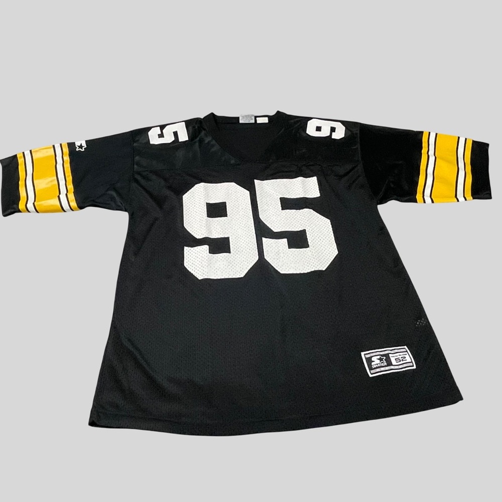 VTG 90’s Starter Pittsburgh Steelers #95 Greg Lloyd Nylon Jersey Size 52/XL NFL